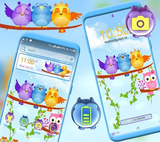 Animated Birds Launcher Theme screenshot 3