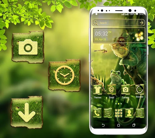 Chameleon Frog Launcher Theme