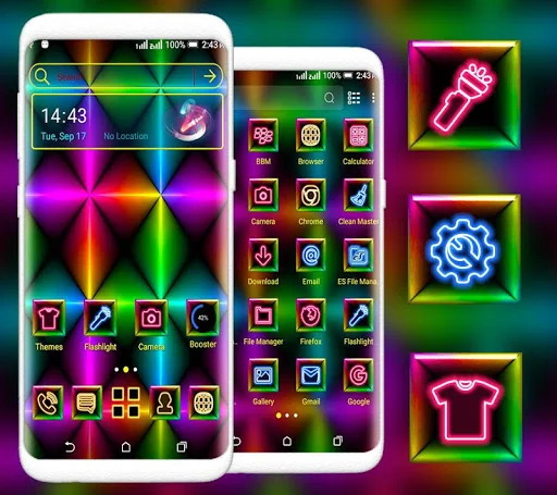 Colorful Neon Launcher Theme