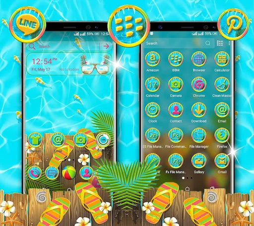 Cool Summer Launcher Theme