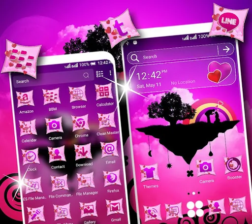 Couple On Sky Launcher Theme