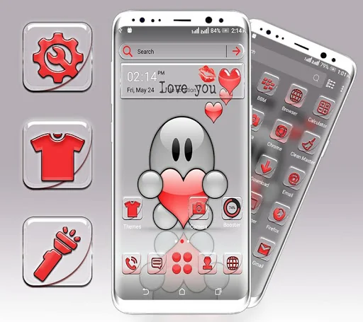 Cute Love You Launcher Theme