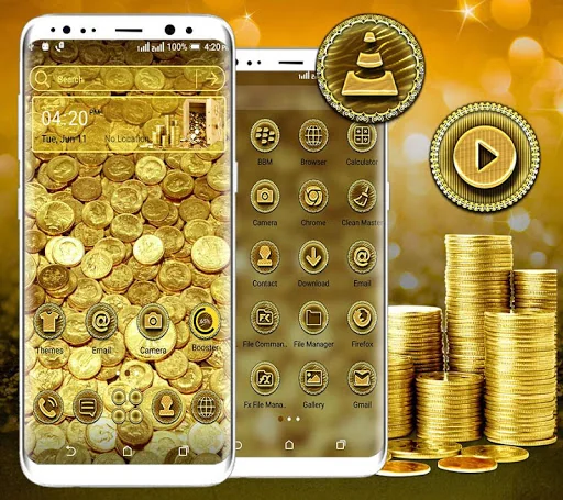 Gold Coin Launcher Theme