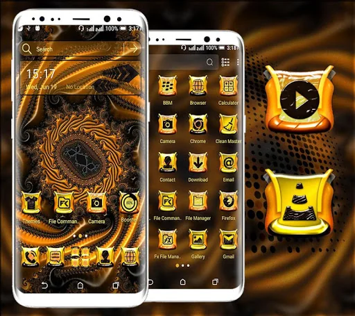 Golden Fractal Shape Theme
