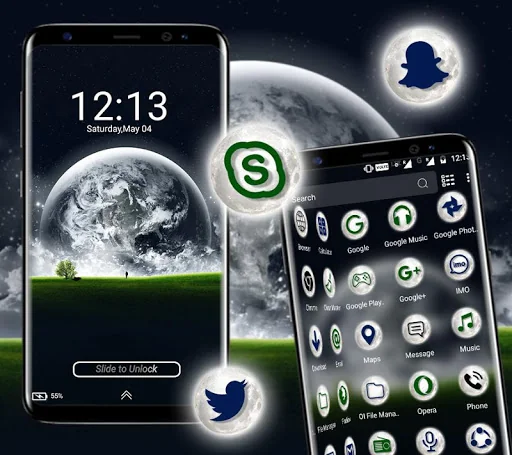 Moon Night Launcher Theme screenshot 2