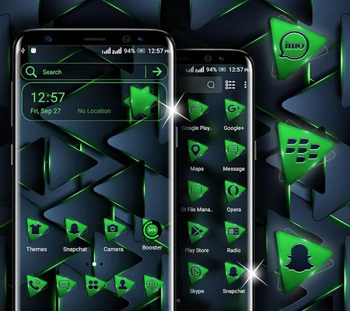Neon Triangle Launcher Theme