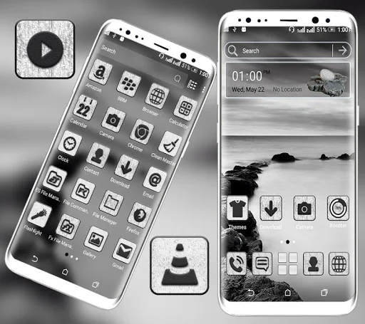 Sea Stone Monochrome Launcher