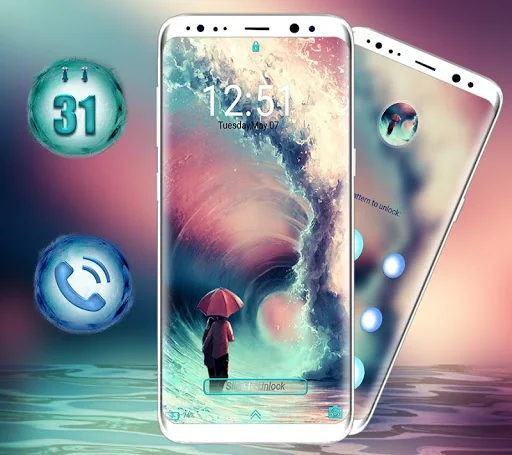 Sea Wave Launcher Theme