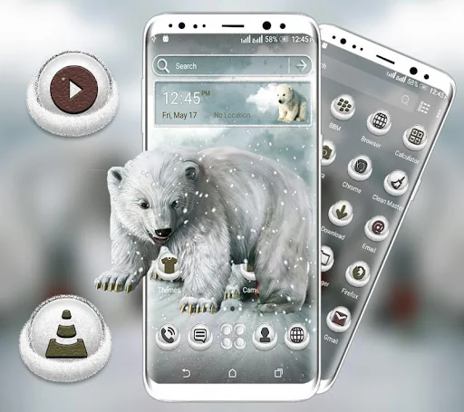 Snow Bear Launcher Theme
