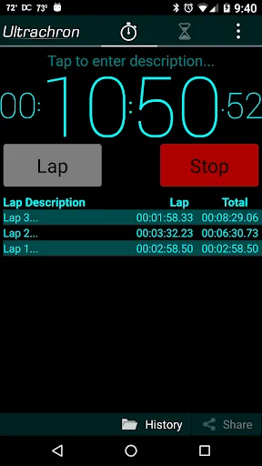 Ultrachron Stopwatch & Timer screenshot 1