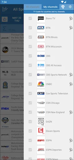 Live Sports TV Listings Guide screenshot 2