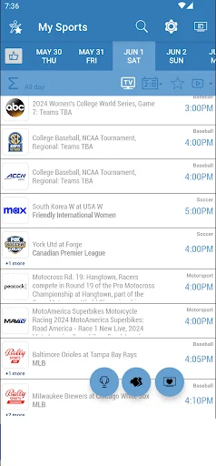 Live Sports TV Listings Guide screenshot 3