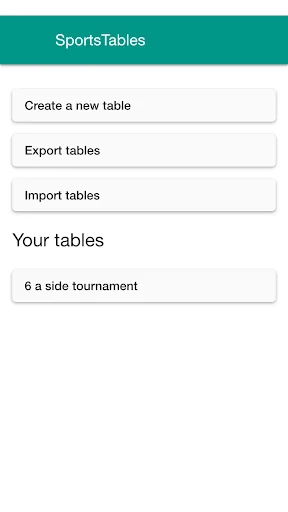 SportsTables League Manager screenshot 2