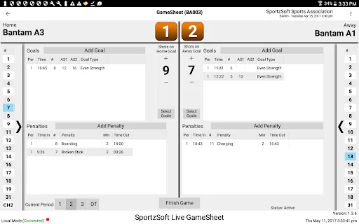 LiveGameSheet