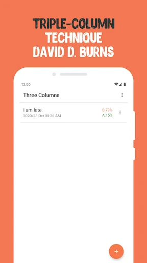 CBT Thought Diary: Depression screenshot 1