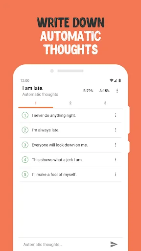 CBT Thought Diary: Depression screenshot 2