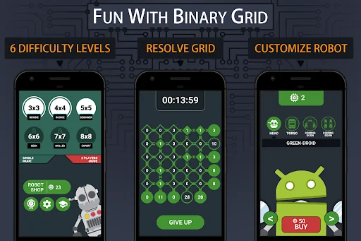 Binary Grid - Brain Math Game