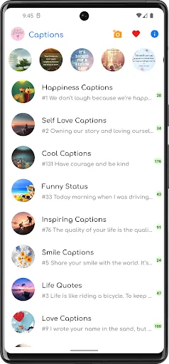 Caption and Status