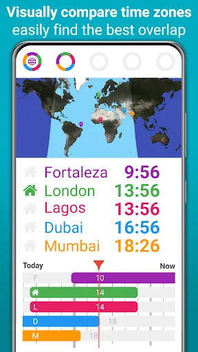 Horzono time zones world clock