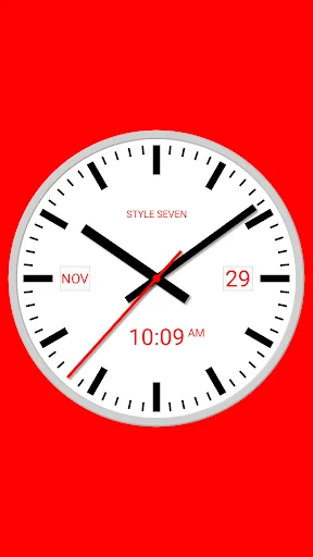 White Analog Clock-7