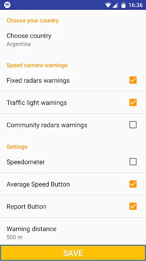 Speed cameras Widget