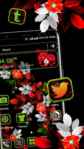 Floral Leaf Launcher Theme screenshot 1