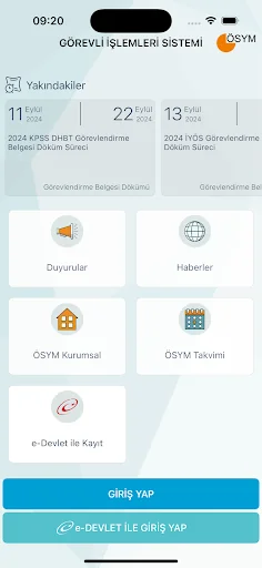 ÖSYM Görevli İşlemleri Sistemi screenshot 1