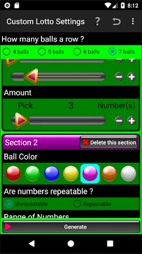 Lotto Number Generator screenshot 2