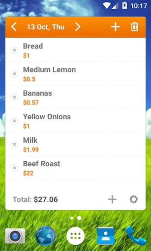 Simple Shopping List Widget