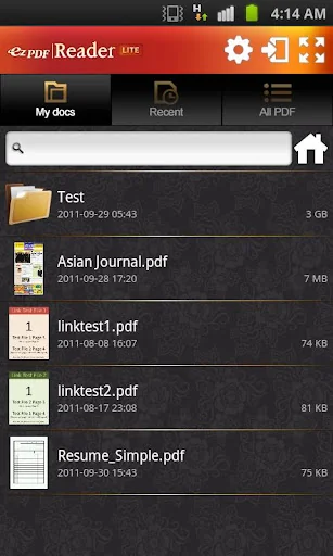 ezPDF Reader Lite for PDF View screenshot 1