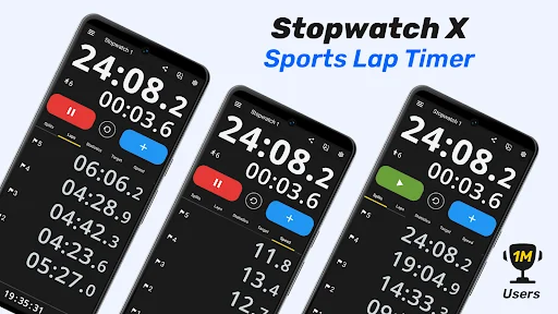 Stopwatch X: Sports Lap Timer screenshot 1