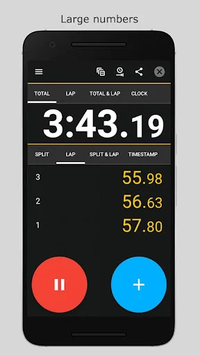 Stopwatch 2 Advanced lap timer screenshot 1