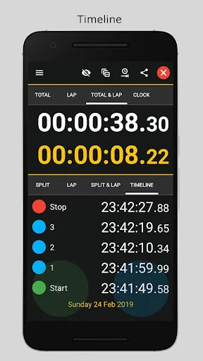 Stopwatch 2 Advanced lap timer screenshot 3