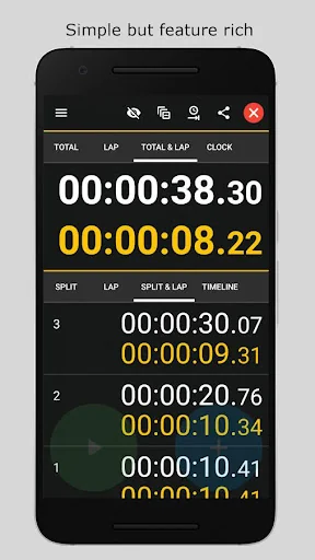 Stopwatch 2 Advanced lap timer screenshot 4