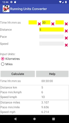 Running Units Converter