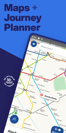 Madrid Metro Map & Route Plan screenshot 1