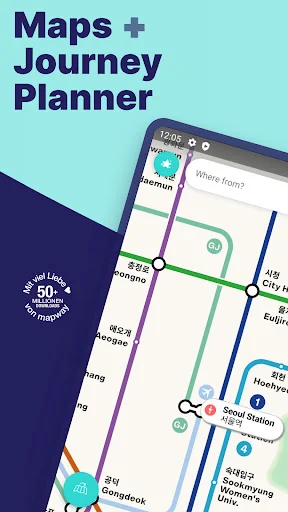 Seoul Metro Subway Map screenshot 1