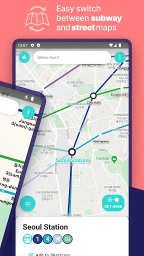 Seoul Metro Subway Map screenshot 2