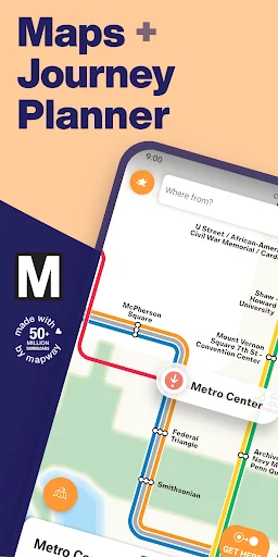 Washington DC Metro Route Map screenshot 1