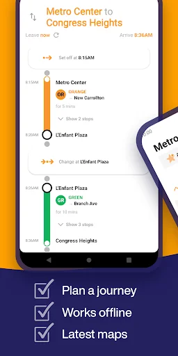 Washington DC Metro Route Map screenshot 3