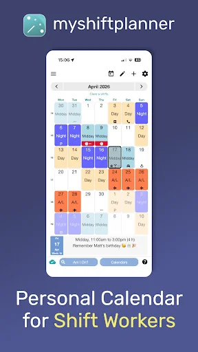 My Shift Planner - Calendar
