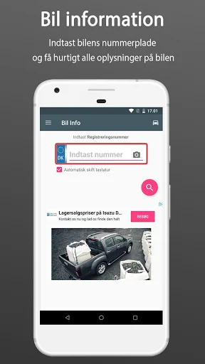 Bil Info nummerplade screenshot 1