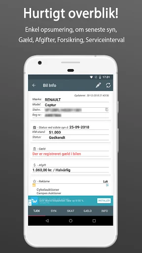 Bil Info nummerplade screenshot 2