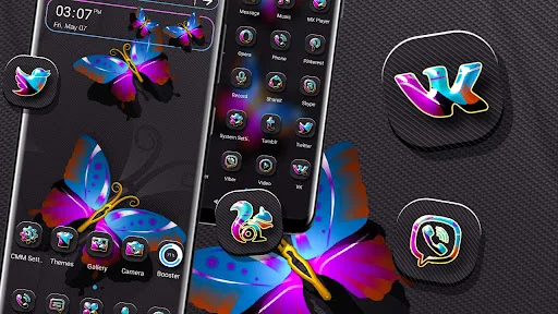 Blue Pink Butterfly Theme