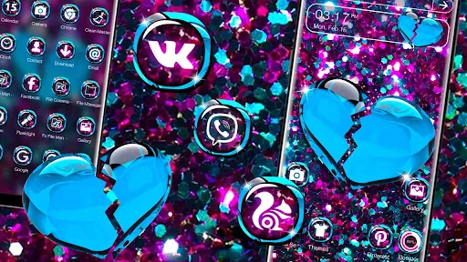 Glitter Broken Heart Theme