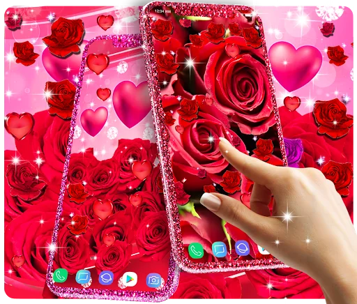 Red rose live wallpaper screenshot 2