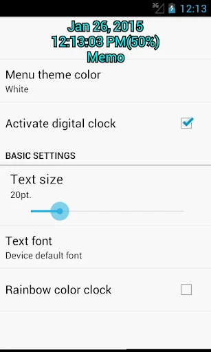 Always Visible Time and Memo screenshot 2