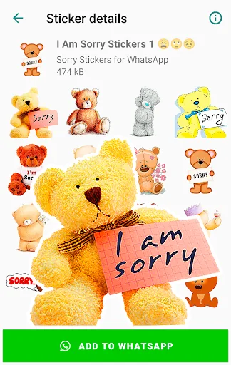 Sorry Stickers for WhatsApp