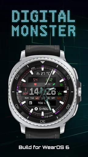 Digital Monster Watch Face screenshot 1