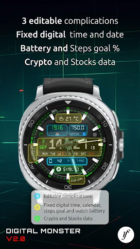 Digital Monster Watch Face screenshot 3